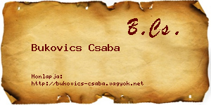 Bukovics Csaba névjegykártya