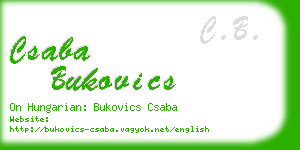 csaba bukovics business card